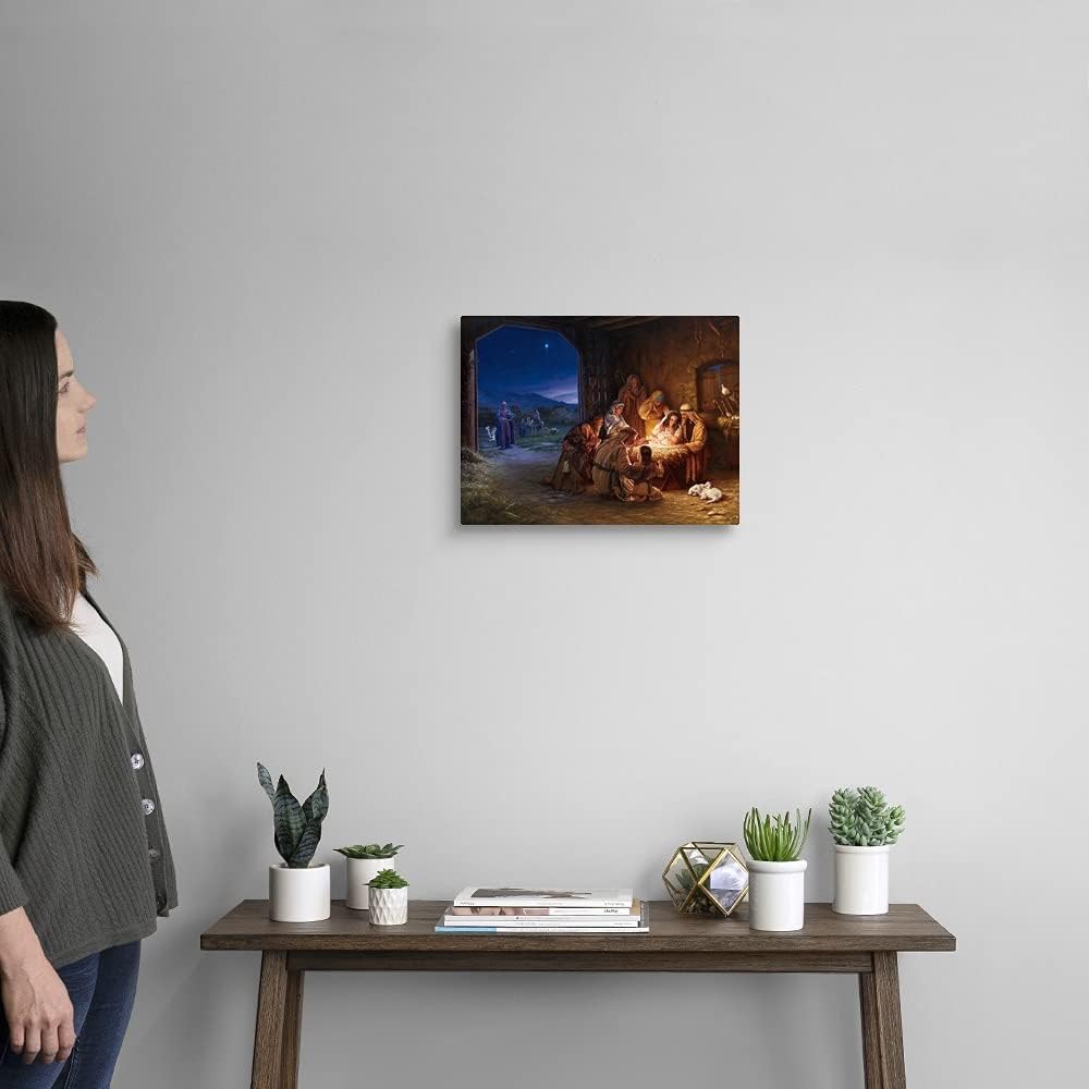 CANVAS ON DEMAND Light of the World Canvas Wall Art Print by Mark Missman, Traditional, Home Decor, Holiday, Christianity Artwork, 16"x12" - Image 2
