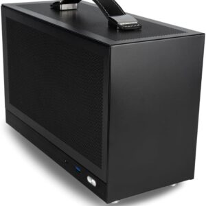 Empowered PC LAN Gaming Desktop (8.1L Small & Light, RTX 5070 Ti 16GB, AMD 8-Core Ryzen 7 9800X3D, 32GB DDR5 RAM, 2TB Gen4 NVMe SSD, WiFi 6E + BT, Windows 11 Pro) Best Mini ITX SFF Computer (Black)