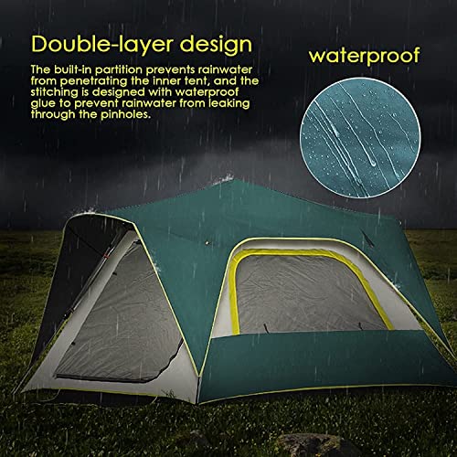 Waterproof Tent for Camping 4 Person Family Pop Up 2 Mesh Windows for Ventilation Pop Up Tents - Image 5