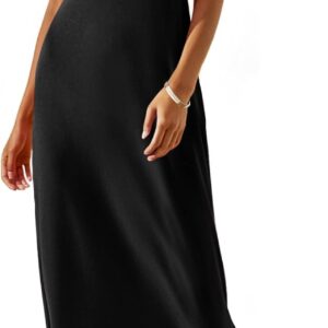 MEROKEETY Women’s 2026 Summer Casual Tshirt Dress Short Sleeve Crew Neck Beach Long Maxi Dresses