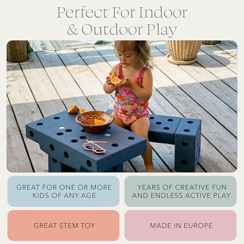 PLAYSMOL MODU Dreamer Set – Large Building Blocks for Toddlers & Kids, 25 Different Creations, Children Toys & Gifts, Easy Assembly and Responsibly Made (Green) - Image 6