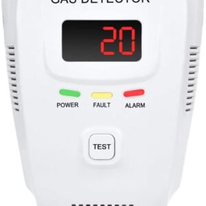 Gas Leak Detector for Home – Natural Gas, Propane, Methane, Butane, LPG, LNG Alarm – Plug-in Combustible Gas Monitor & Safety Sensor for Kitchen, RV, Camper, Trailer