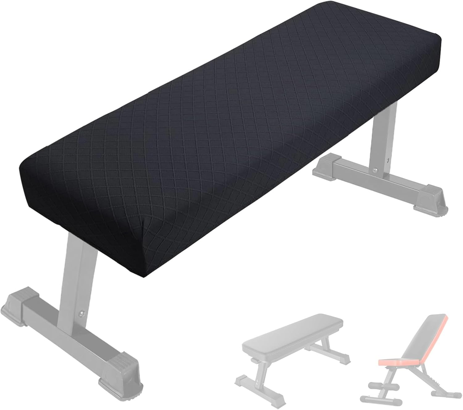 Weight Bench Cover, Workout Bench Cover, Gym Bench Cover, Protection for Adjustable Flat Weight Exercise Fitness Bench, Sit-up Board - Dustproof, Anti-Slip & Machine Washable.(Cover only)
