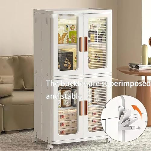 TAOTAOOPK 3 Tier Stackable Storage Bins With Lids Multipurpose Folding Box Wheels Plastic Organizers Organizer For Closet Bedroom(53) - Image 2