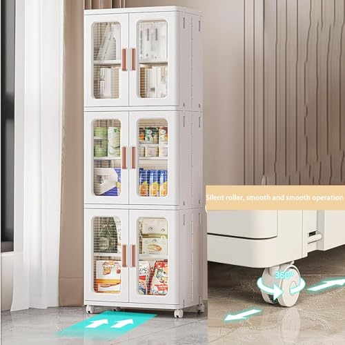 TAOTAOOPK 3 Tier Stackable Storage Bins With Lids Multipurpose Folding Box Wheels Plastic Organizers Organizer For Closet Bedroom(53) - Image 7