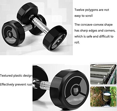 ZYCSKTL Dumbbells Set Adjustable Fillable Dumbbells Set,One-Piece Gym Non-Rolling Design Dumbbell,Men's and Women's Pure Steel Core Rubberized Dumbbell Set (Color : Green-30KG*2) - Image 5