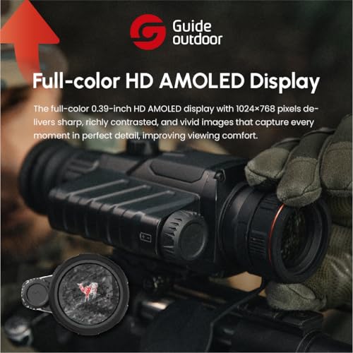 Guide Sensmart TR 650 A Thermal Riflescope – 640×512 12μm Sensor, 2800 yd Detection Range, 50mm F1.0 Lens, 1024×768 AMOLED Display, Ballistic Calculator Compatible - Image 4