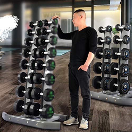 ZYCSKTL Dumbbells Set Adjustable Fillable Dumbbells Set,One-Piece Gym Non-Rolling Design Dumbbell,Men's and Women's Pure Steel Core Rubberized Dumbbell Set (Color : Green-30KG*2) - Image 2