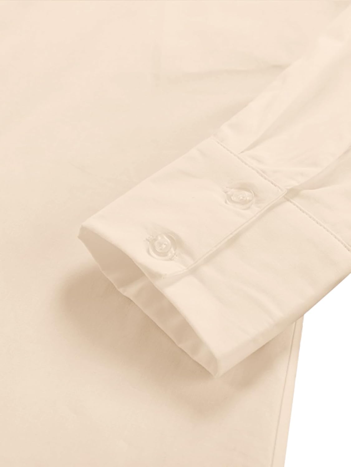 LYANER Women's Casual Shirt Dress Collar V Neck Button Down Loose Long Sleeve Mini Dresses - Image 5