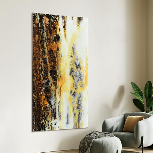 Empire Art Direct "Granite I A Frameless Free Floating Reverse Printed Tempered Art Glass Wall Art, Ready to Hang, Living Room, Bedroom & Office, 72" x 36" x 0.2" - Image 8