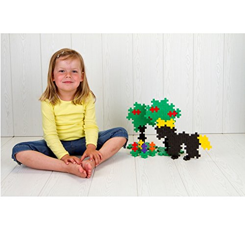 PLUS PLUS BIG - Open Play Set - 600 Piece in Storage Tub- Basic Color Mix, Construction Building Stem Toy, Interlocking Large Puzzle Blocks for Toddlers and Preschool - Image 2