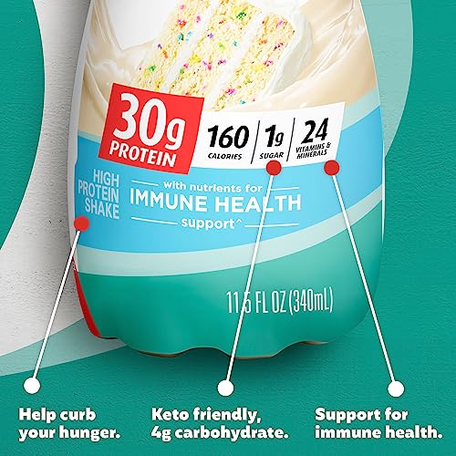Premier Protein Shake, Cake Batter, 30g Protein, No Added Sugar, 24 Vitamins & Minerals to Support Immune Health, 11.5 fl oz, 12 Pack (Packaging May Vary) - Image 4
