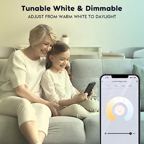LUXRITE 6 Inch Smart LED Recessed Lighting, RGBW Color Changing, WiFi App and Voice Control, Compatible with Alexa and Google Home, No Hub Required, 13W 1000LM, CRI 90, IC Rated, Wet Rated (6 Pack) - Image 4