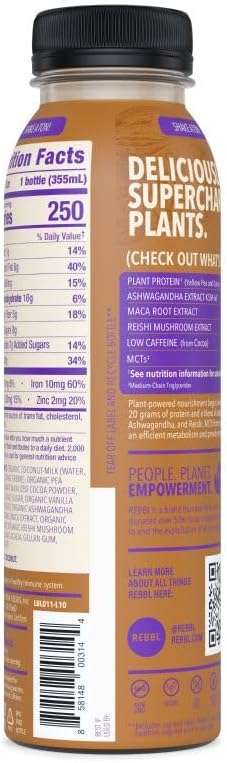 REBBL Protein Dark Chocolate, 12 oz - Image 5