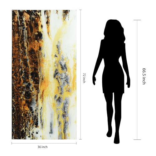 Empire Art Direct "Granite I A Frameless Free Floating Reverse Printed Tempered Art Glass Wall Art, Ready to Hang, Living Room, Bedroom & Office, 72" x 36" x 0.2" - Image 9