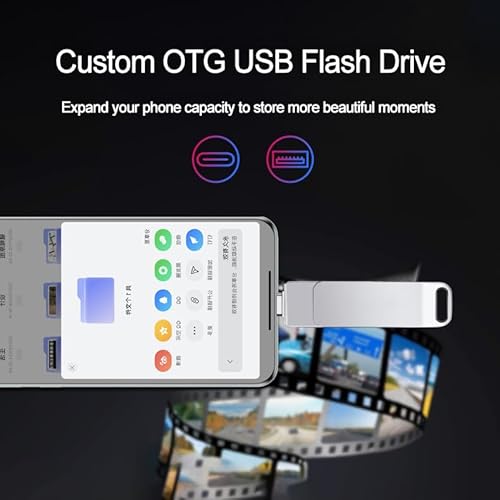 Custom USB Flash Drive, Personalized OTG Flash Drive Multifunctional Dual USB 2.0/3.0 Thumb Drive, Ideal for Corporate Gifts, Business Events and Promotional Giveaways (100,2 GB) - Image 7