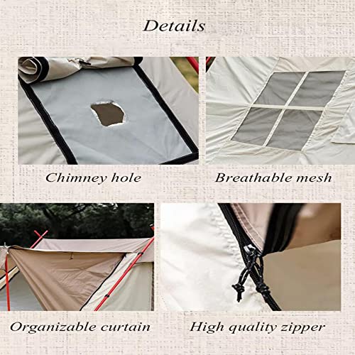 Camping Tent Outdoor Rainproof Sunscreen Tent Easy Set Up Small Lightweight Tents 4 Seasons Tent for Family Picnic Hiking Travel - Image 5