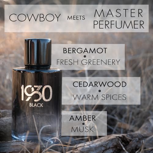 1930S Men's Black Cologne by STS Ranch, Bold & Rugged Fragrance with Bergamot, Cedarwood, Amber & Musk, Cowboy Cologne, Long-Lasting Masculine Woody Spicy Scent, 100 ml - Image 3