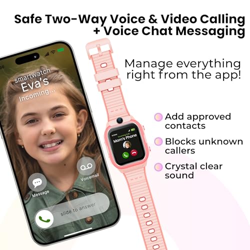 Emojikidz Smartwatch for Kids 3-12| 4G LTE GPS Tracker for Kids & Voice Calling, Texting, SOS Alerts, Camera, Parental Control | Phone Watch for Boys & Girls- Model R Pink - Image 7
