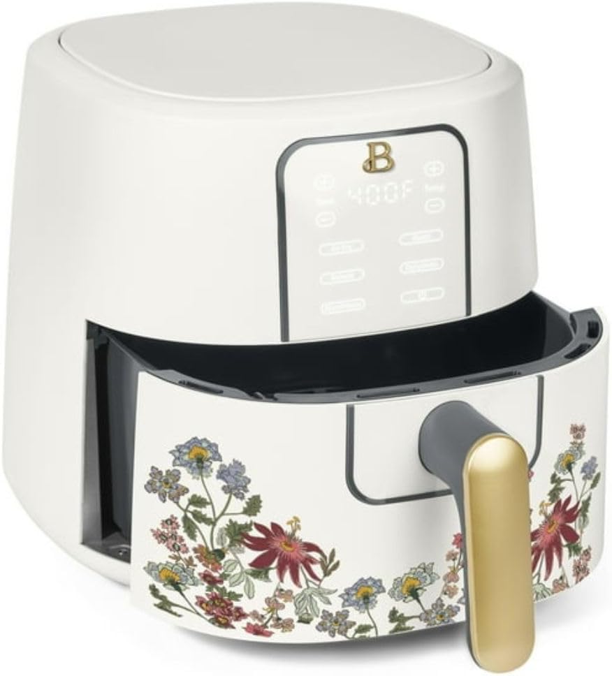 Beautiful 6 Qt Air Fryer - Non Toxic Kitchen Appliance with TurboCrisp Technology, Multi-Functionality for Air Frying, Roasting, Dehydrator & Touch-Activated Display (Wildflower White Icing) - Image 7