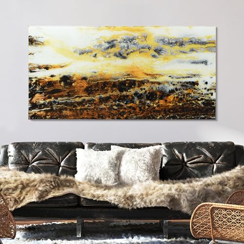 Empire Art Direct "Granite I A Frameless Free Floating Reverse Printed Tempered Art Glass Wall Art, Ready to Hang, Living Room, Bedroom & Office, 72" x 36" x 0.2" - Image 7