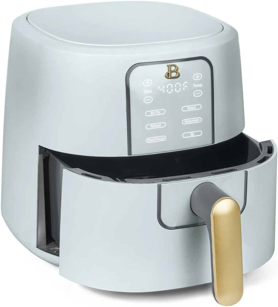 Beautiful 6 Quart Digital Air Fryer with TurboCrisp Technology – Matte Finish, Touchscreen, Nonstick Basket (Hydrangea) - Image 3