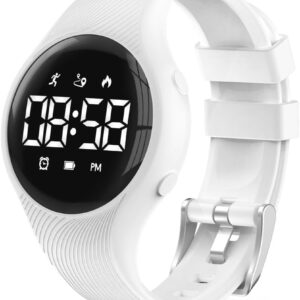 Kids Led Fitness Tracker Watch, Non-Bluetooth Digital Pedometer Wristwatch, Waterproof, 12/24 H, Stopwatch, Calendar, for Children Girls Boys Teens