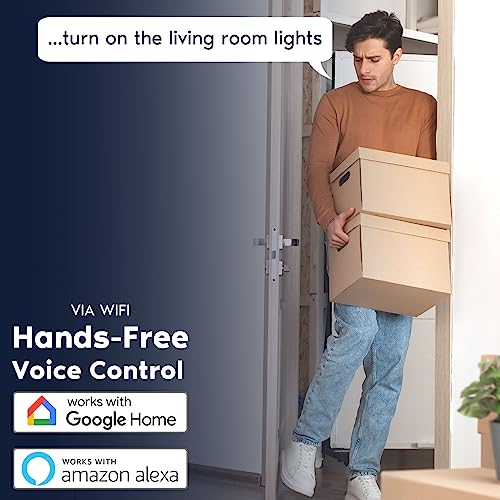 LUXRITE 6 Inch Smart LED Recessed Lighting, RGBW Color Changing, WiFi App and Voice Control, Compatible with Alexa and Google Home, No Hub Required, 13W 1000LM, CRI 90, IC Rated, Wet Rated (6 Pack) - Image 3