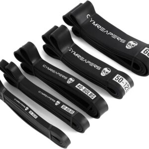 Gymreapers Resistance Bands for Working Out – Elastic Pull Up Exercise Assistance Bands Set for Powerlifting, Stretching, WOD, Strength Training – for Men & Women