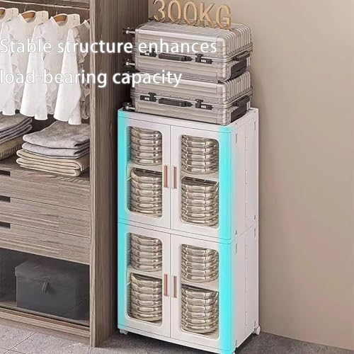 TAOTAOOPK 3 Tier Stackable Storage Bins With Lids Multipurpose Folding Box Wheels Plastic Organizers Organizer For Closet Bedroom(53) - Image 3