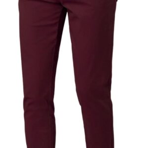 Plaid&Plain Men’s Skinny Stretchy Khaki Pants Colored Pants Slim Fit Slacks Tapered Trousers