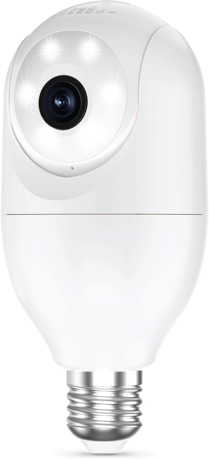 Feit Electric Smart Security Camera Bulb, 2K QHD Resolution, 2-Way Audio, Human Tracking, 350° Pan, Night Vision, Motion Alerts, E26 Base, Alexa/Google Assistant Compatible, CAM/PAN/WIFI/E26/2K - Image 17