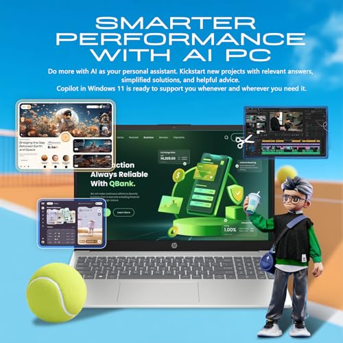 HP 15.6 Touchscreen Laptop Computer for Business & Student, Intel 13th Gen Core i3(Up to 4.5GHz), HD Touch Display, 32GB RAM, 1TB SSD, AI Copilot, Win 11 Pro, W/Accessories - Image 2