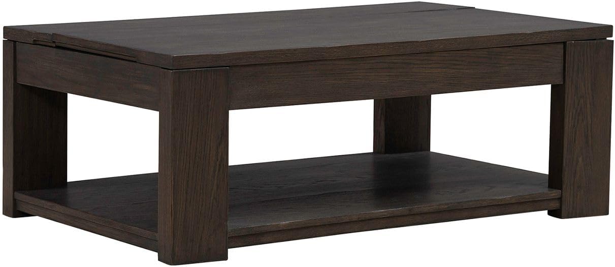 Liberty Furniture Lennox Hill Living Room 3 Piece Set - Lift Top Cocktail Table, 2 End Tables - Bark - Image 5