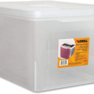 Lorell LLR68925 Letter/Legal Plastic File Box, 1 EA, clear