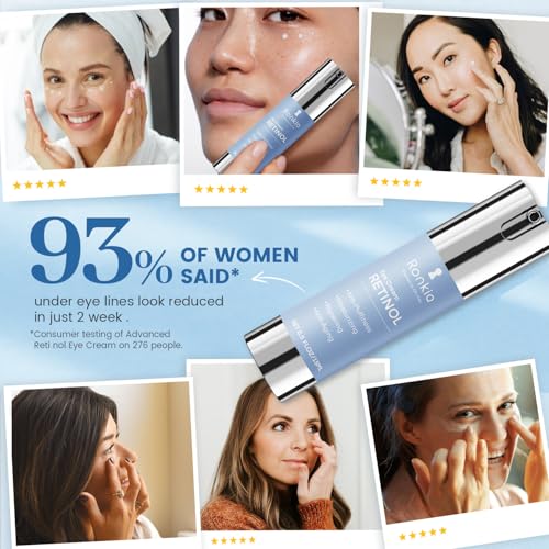 Retinol Eye Cream for Dark Circles: Anti-Wrinkle Under Eye Cream - Night Care Eye Cream Reduces Eye Bags 0.5 fl. oz - Image 6