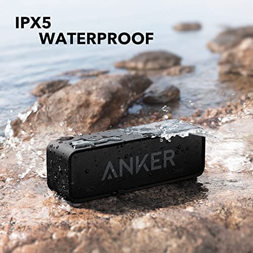 Anker Soundcore Upgraded Bluetooth Speaker with IPX5 Waterproof, Stereo Sound, 24H Playtime, Portable Wireless Speaker for iPhone, Samsung and More (Black) - Image 4
