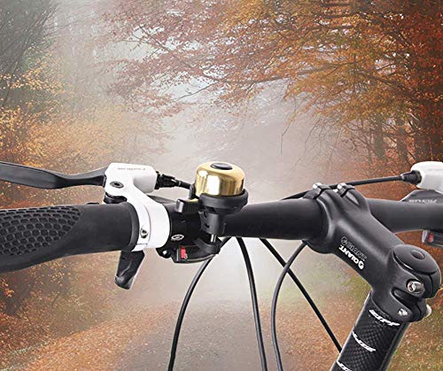 UUYYEO 2 Pcs Bike Bell Bicycle Bell Handlebar Ring Bell for Mountain Bike Road Bike Golden - Image 5