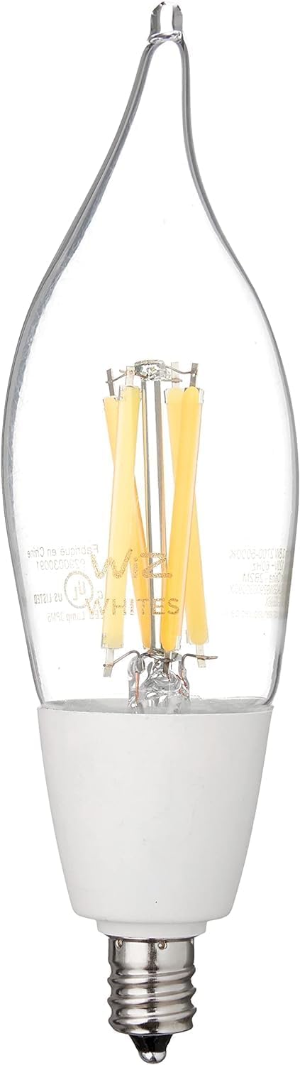 WiZ Clear 40W BA11 Tunable White Filament LED Smart Candle-Shaped Bulb - Pack of 1 - E12- Indoor - Connects to Your Existing Wi-Fi - Control with Voice or App - Matter Compatible - Image 4