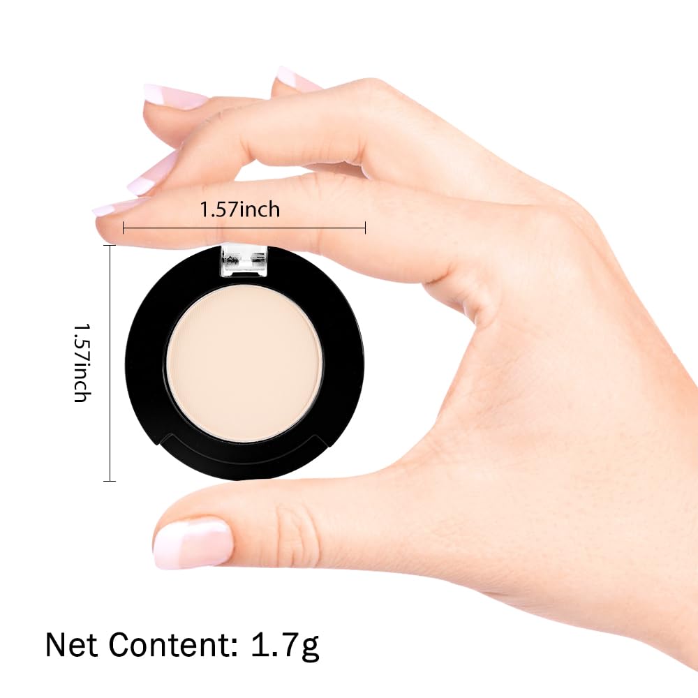 Neutral Light Nude Beige White Single Matte Eye Shadow Palette Naked Eyeshadow Palette Makeup for Old Women de sombras de ojos Natural Vegan Eyeshadow for Eyes Long Lasting Naturing-Looking #11 - Image 6