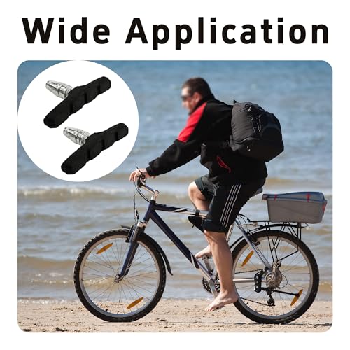 Runseaway 2 Pairs Premium Bike Brake Pads, 70mm Universal V-Brake Blocks for Mountain and Road Bicycles, Includes Hex Wrench, Hex Nut, Shims for Front and Rear Wheels - Image 7