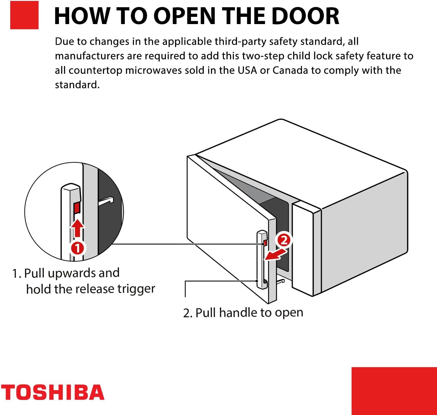TOSHIBA Air Fryer Combo 8-in-1 Countertop Microwave Oven, with Convection, Broil, Odor Removal Mode, 12.4" Position Memory Turntable, Child-Lock, 1.0 Cu.ft, Black Stainless Steel, ML2-EC10SA(BS) - Image 8