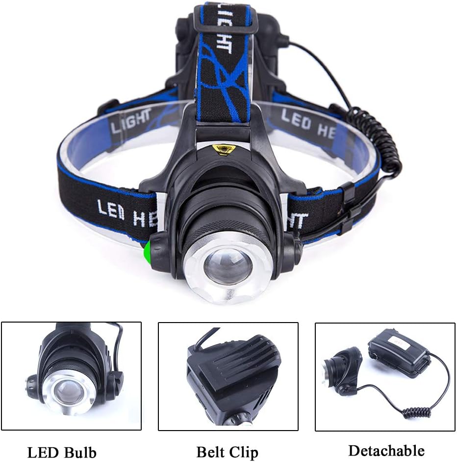 Green LED Headlamp Waterproof Head Torch Light with Zoomable and 3 Mode Best for Hunting, Outdoor Activities, Climbing, Astronomy - Image 5