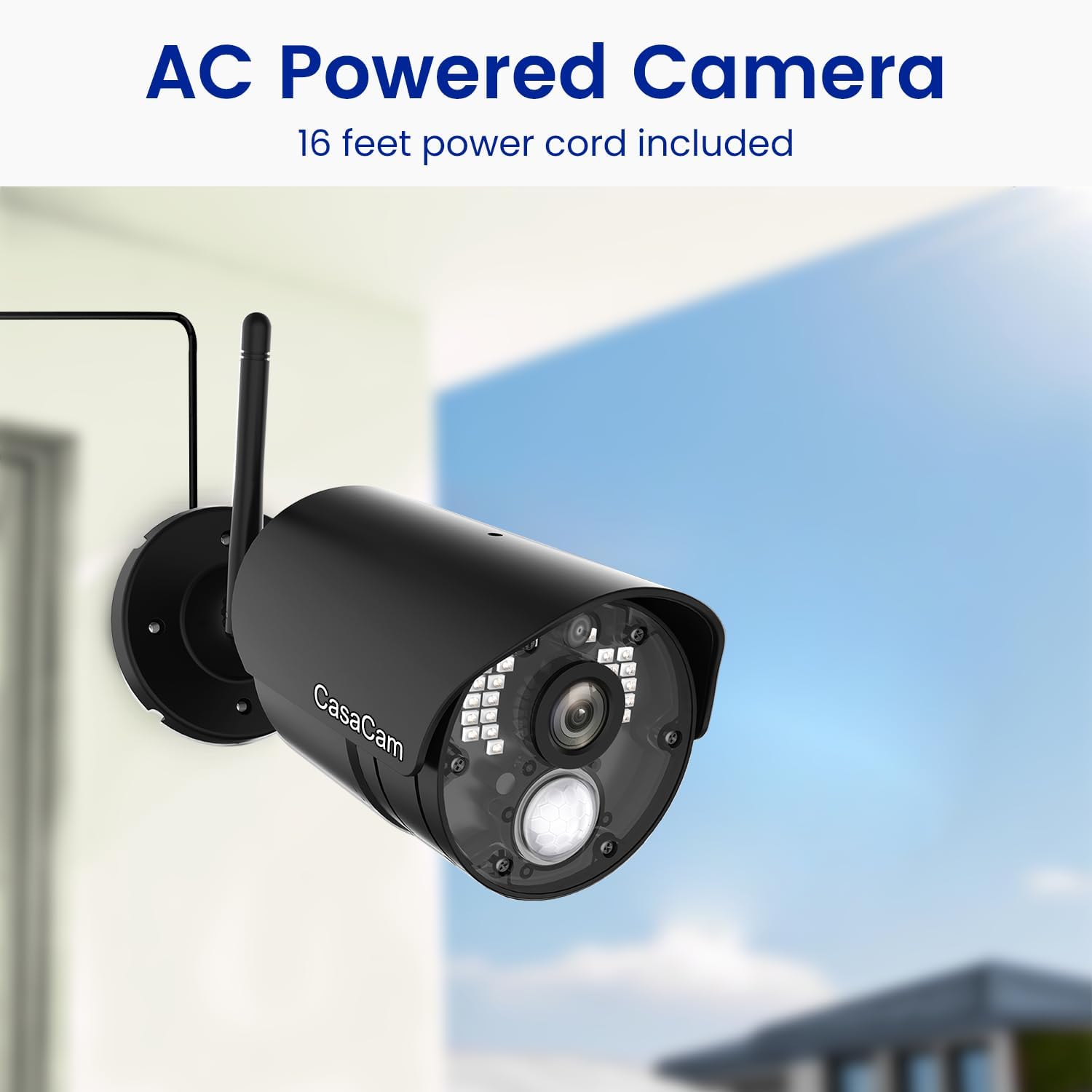 CasaCam GuardianCam Air | Wireless Security Camera System with 7" Touchscreen Monitor and 2 720p Cameras | AC Powered, Two-Way Audio, Free APP, 32GB SD Card and Battery Installed, Model VS802 - Image 7