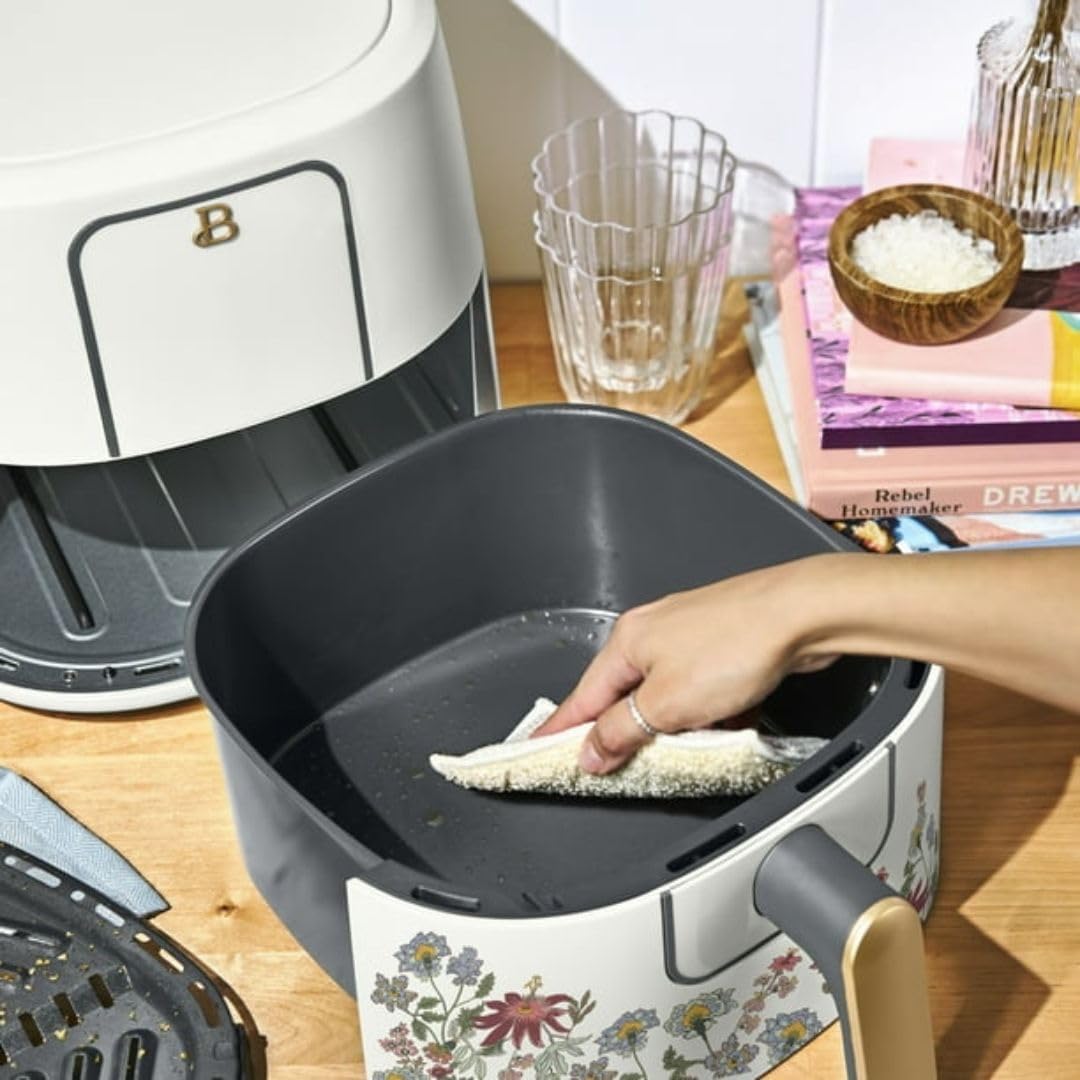 Beautiful 6 Qt Air Fryer - Non Toxic Kitchen Appliance with TurboCrisp Technology, Multi-Functionality for Air Frying, Roasting, Dehydrator & Touch-Activated Display (Wildflower White Icing) - Image 5