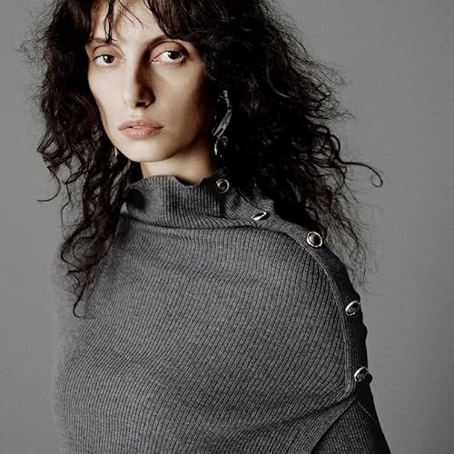 URBAN REVIVO Women's Fall Long Sleeve Knit Dress, Relaxed Fit Crew Neck Sweater Dress for Casual & Holiday Wear, Cozy Winter Dress, SmallGrey - Image 4