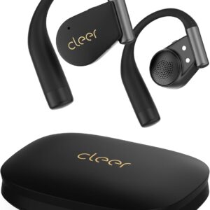 Cleer ARC 4 Plus Open Ear Earbuds,True Wireless Bluetooth Earphones with Dolby Audio and Head Tracking, Earhook Earbuds with 34H Playtime, IPX7 Waterproof Sports Headphones for Workout, EQ, Black