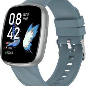 AXYWINBO Smart Watch for Kids-Watches for Girl boy Teens IP68 1.75″ Fitness Tracker with Heart Rate Sleep Monitor Pedometer Alarm Clock Games-Kid Sport Watch for 4-14 Ages Girls boy Gift Silver