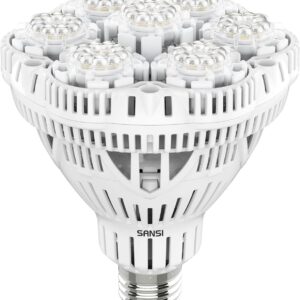 SANSI Grow Lights for Indoor Plants, Full Spectrum 36W Grow Light Bulbs (400 Watt Equiv) with Optical Lens for High PPFD, PPF 65.6 umol/s LED Energy Saving Plant Light for Indoor Growing Seed Starting