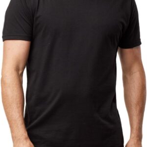 Fresh Clean Threads Men’s Crew Neck T-Shirts – Short Sleeve, Fitted Style, Soft Cotton-Poly Blend, Tag-Free Comfort